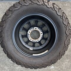 JB64ジムニー用　ホイール　タイヤ　MOTOR FARM ファームD10 5.5J 5.50-16 BFグッドリッチ オールテレーンT/A KO2 RWL/RBL215/70R16 16インチ　4本セット【引取り限定】の画像