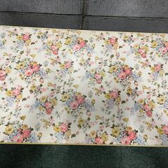 木製 ちゃぶ台 座卓 花柄 脚折りたたみ可能 昭和レトロ 幅60cm×奥行36cm×高さ26cmの画像