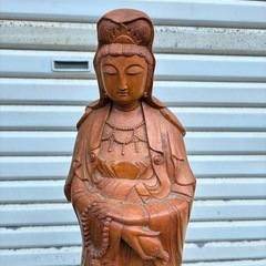 白衣観音菩薩★木彫りの画像