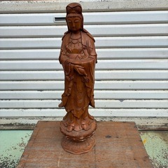 白衣観音菩薩★木彫りの画像