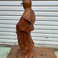 白衣観音菩薩★木彫りの画像