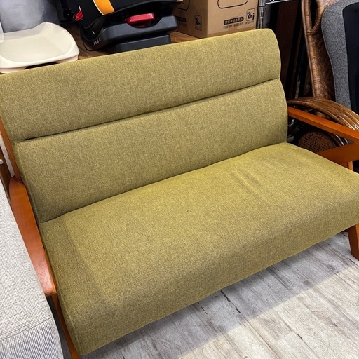 2人掛けソファー グリーン