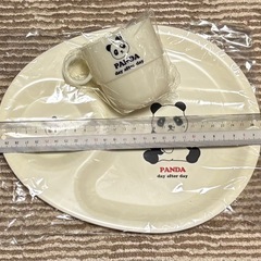パンダ　プレート&カップセットの画像