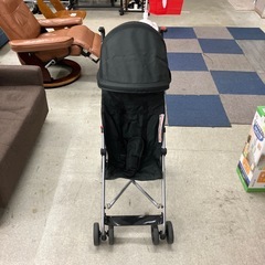 A2510-159　Ｂ型 ベビーカー 折りたたみ バギー ブラック キズ汚れ有り 持ち手に赤いテープ有りの画像