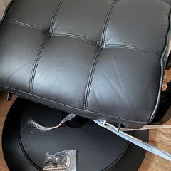 パーソナルチェア　ニトリ製　1人がけソファー　中古品 オットマン付の画像