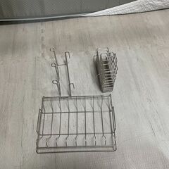 【お譲り先決定】ニトリの伸縮シンク上ラック5点セットの画像