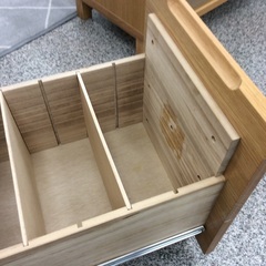 【デスクキャビネット】無印良品 無印 MUJI デスクワゴン　キャビネット 袖机 　オーク材　 ナチュラルの画像