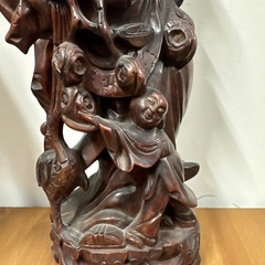 木彫 彫刻 仙人 置物 オブジェの画像