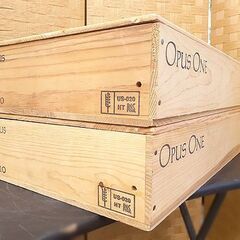 札幌【2箱セット ワイン木箱 蓋付き オーパスワン 2010年】750ml×6本用 ナパヴァレー ウッドケース OpusOne 北20条店の画像