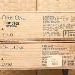 札幌【2箱セット ワイン木箱 蓋付き オーパスワン 2010年】750ml×6本用 ナパヴァレー ウッドケース OpusOne 北20条店の画像