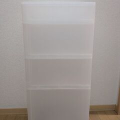 無印良品　ポリプロピレン 収納ストッカー キャスター付 約幅18×奥行40×高さ83cmの画像