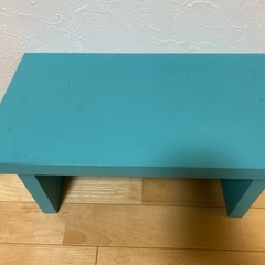 手作り　　踏み台　ブルーの画像