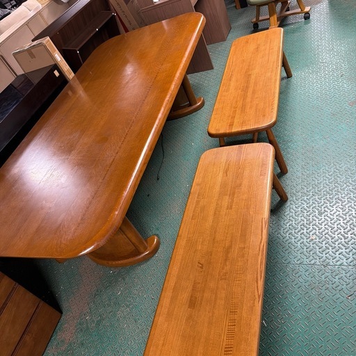 ダイニングテーブル ベンチつき付き