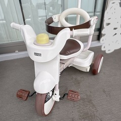iimo イーモ 三輪車 ホワイト ブラウン おしゃれ ベビー キッズの画像