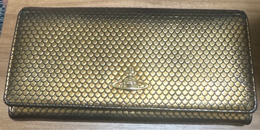 Vivienne Westwood 長財布　本革 イタリア製　ゴールドスネーク柄