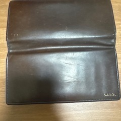 Paul Smith 本革 長財布 ブラウン／ネイビー系　レザーウォレットの画像