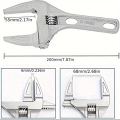 ★急な水漏れに！これ一本で解決★大開口 ワイドモンキーレンチ 6-68mmの画像
