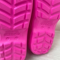 クロックス ハンドル イット レインブーツ キッズ 21cm ピンク 長靴　T686-89618の画像