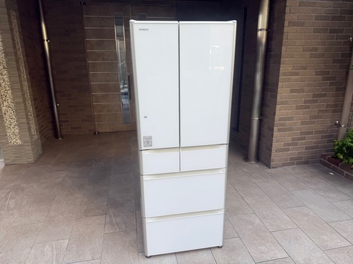 ジャンク品日立　冷蔵庫　6ドア　観音開き　505L R-XG5100G