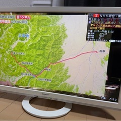 【動作確認済み】SHARP シャープ AQUOS アクオス　2017年製 液晶テレビ 24インチ ホワイト LC-24K40-Wの画像