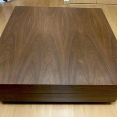 10/19までの引き取りで500円引き☆美品☆定価4万円 ウォールナット 昇降式 ローテーブル/センターテーブルの画像