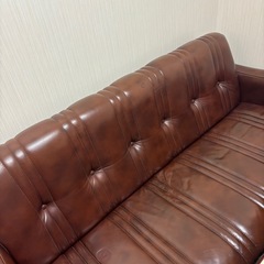 合成皮革高級応接用ソファ3点セット の画像