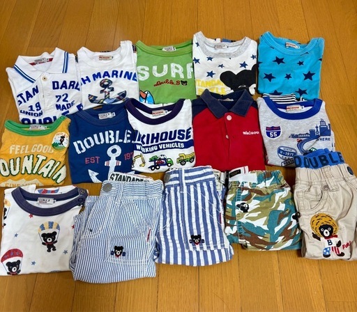 ミキハウス豪華夏服15点セット