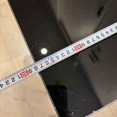 ブラックガラス天板 ローテーブル 収納付き 高さ調節可の画像