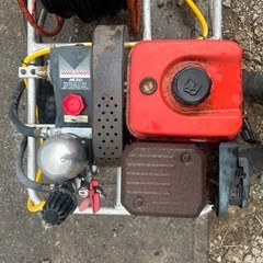 丸山 セット動噴 MS310 4馬力 高圧ホース 100m巻き アルミキャリ－ 動力噴霧器 散布機 噴霧 消毒 高圧洗浄　潅水　防除 噴霧　吸水排水ホース付き　宮崎の画像