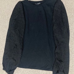 シャーリング袖プルオーバーの画像