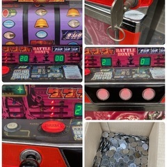 【お値下げOK】スロット台 サミー 北斗の拳 4号機 初代 ユリアパネル ドア設定キーあり コイン不要機の画像