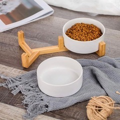 新品❤️ホワイトペットボウル フードボウル 犬猫食器 400MLウォーターボウルの画像