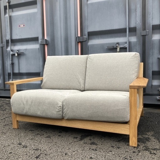 【お値下げOK】綺麗 無印 MUJI ソファ本体木製フレームウレタンポケットコイル２シーター