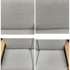 【お値下げOK】綺麗 無印 MUJI ソファ本体木製フレームウレタンポケットコイル２シーターの画像