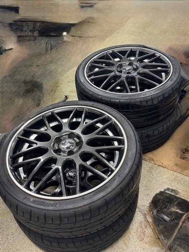 もう最終格安‼️work 18インチアルミホイール タイヤ ダンロップDIREZZA102