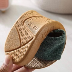 新品⭐️快適⭐️ルームシューズ　リネンスリッパ グリーン 24.5cm 通気性◎の画像
