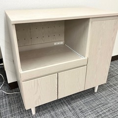 LOWYA ロウヤ 食器棚 レンジ台 スライド棚 可動棚4枚 キッチンの画像