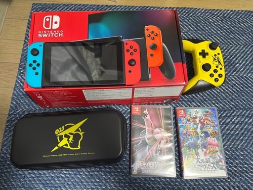 [引き渡し決定]Nintendo SWITCH, ケース, コントローラ, ソフト2本