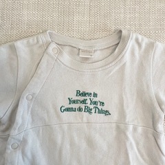 【Birthday】バースデイ tete a tete ロンパース 英字刺繍 グレー 70cmの画像