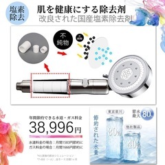 新品❤️美肌保湿❤️シャワーヘッド ナノバブル 360°回転取付簡単　塩素除去　節水の画像