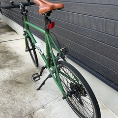 ミニベロ、ロード小径自転車 グリーン 2✖️7 14変速、整備済の画像