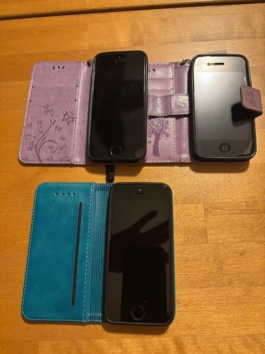 iPhone✖︎３台セット、4s、SE（第一世代）✖️2台、全てケース、フィルム付き 