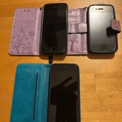 iPhone✖︎３台セット、4s、SE（第一世代）✖️2台、全てケース、フィルム付き の画像