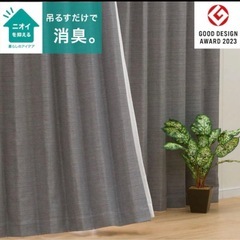 ニトリ 遮光1級 カーテン 幅165cm×丈226cm グレーの画像