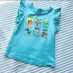 【まとめ売り】ファミリア90Tシャツ＆プティマインフリルシフォントップスセットの画像