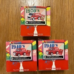 コカコーラ　ミニカー３個セットの画像