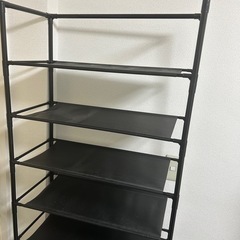 10層　シューズラック　10段　ブラックの画像