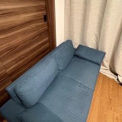 VENTOTA ソファ ソファー 2人 掛け 幅150cm ローソファー ローソファ カウチ 木製 天然木 二人 掛 リビング ナチュラル シンプル 北欧 ソフト ファブリック ワイド Shelo BU vo414058  の画像