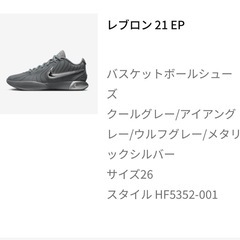 レブロン21EP NIKE  の画像