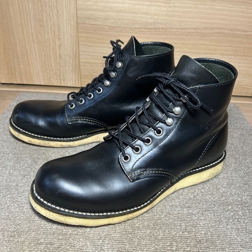 【8D 良品 06年】レッドウィング 8165 黒 プレーントゥ redwing